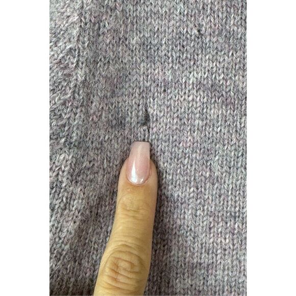 J. Crew Cable Knit Women's 100% Wool Pullover Mauve Sweater Medium - Picture 4 of 11